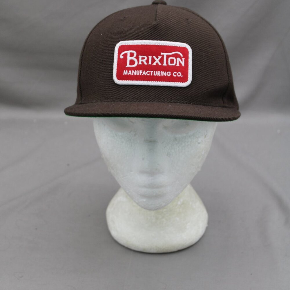 Skateboard Hat - Brixton Red Patch on Brown Hat - Adult Snapback